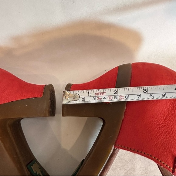 EL NATURALISTA Sz 38 Mary Jane Shoes Sandals Chunky Heels Leather Rounded Toe - Picture 6 of 16